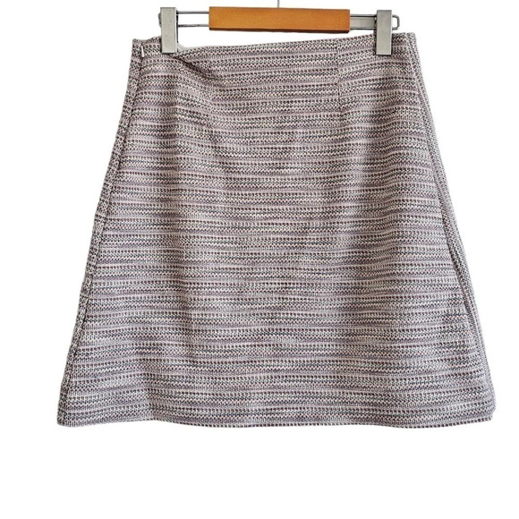 Anthropologie Maeve tweed fringe wrap skirt white red blue size 4 NWOT - Picture 6 of 14